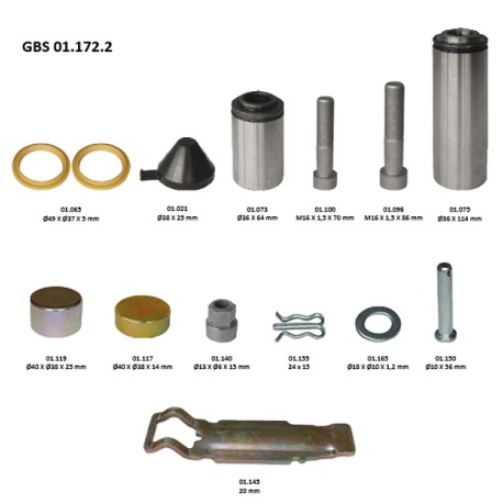 GBS 01.172.2 GUIDE & PAD RETAINER KIT