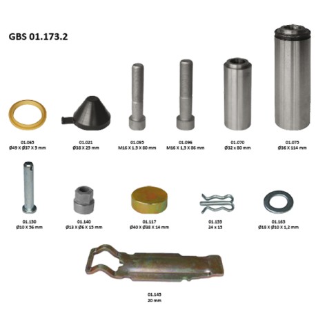 GBS 01.173.2 GUIDE & PAD RETAINER KIT