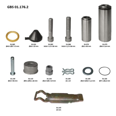 GBS 01.176.2 GUIDE & PAD RETAINER KIT