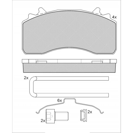 GBS 11.167 MAN TGX BRAKE PAD