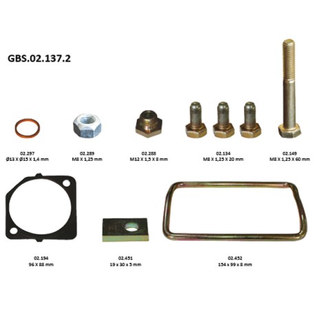 GBS.02.137.2 CALIPER PAD RETAINER KIT